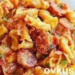 Макароны с сосисками