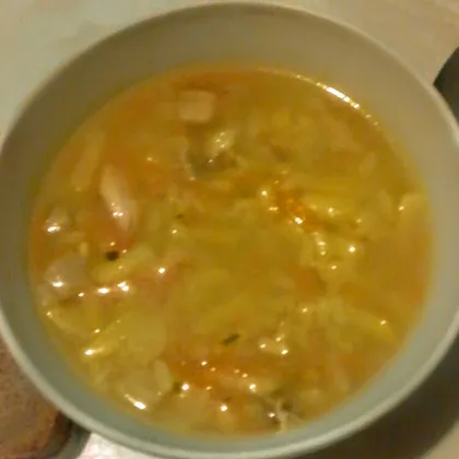 Рисовый суп с вешанками