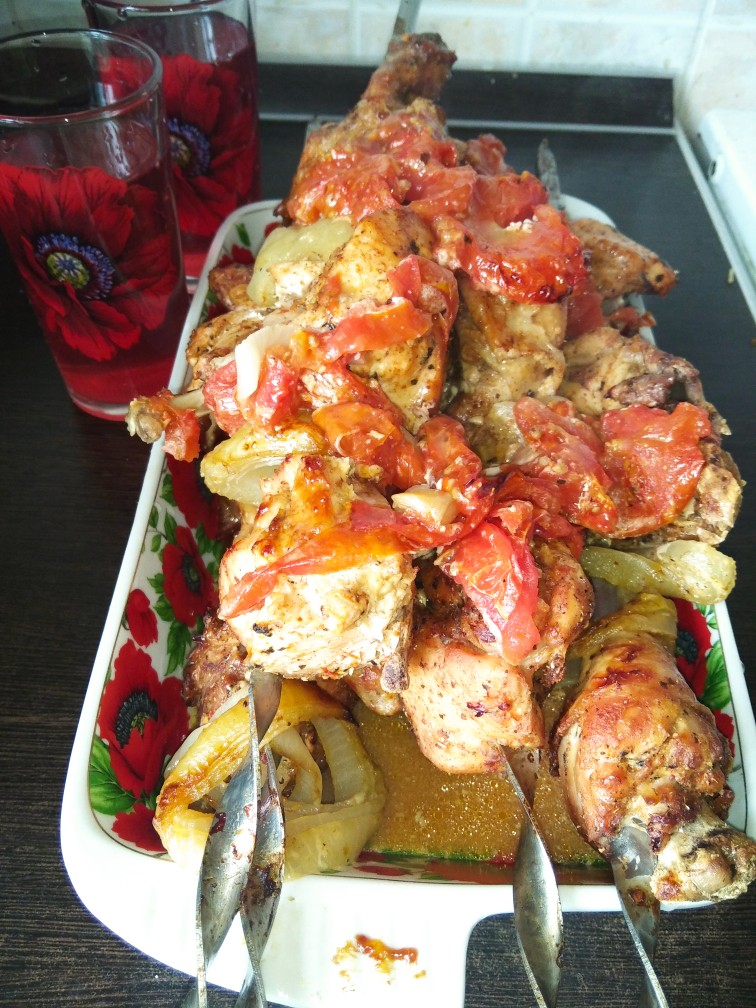 Куриный шашлык в духовке