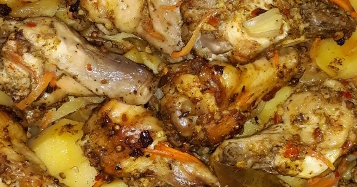 Картофель в рукаве с курицей в духовке рецепт с фото пошаговый от Вера ...