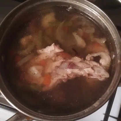 Бюджетный суп 'простецкий' на курином бульоне