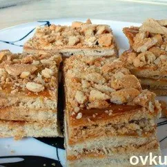 Пирожное с варёной сгущёнкой