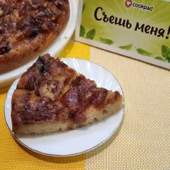 Постный пирог - перевёртыш с бананом🥧🍌