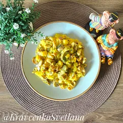 Тушеные овощи с грибами