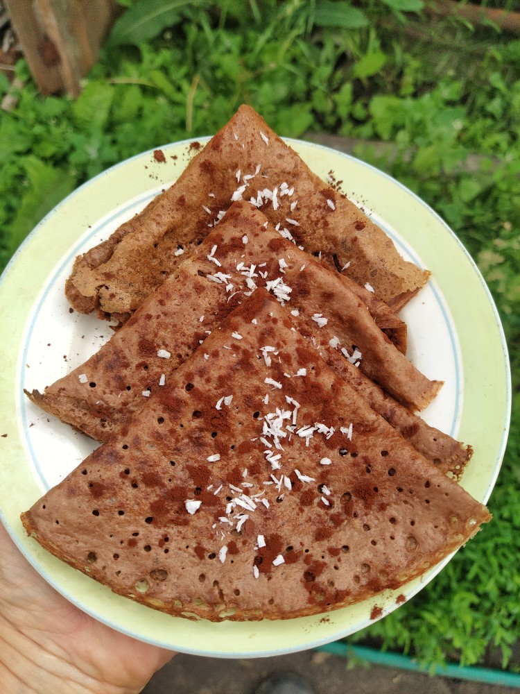 Льняные шоколадные блинчики