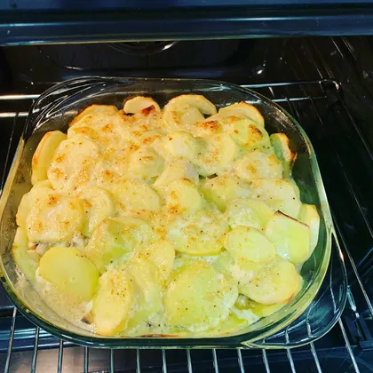 Картошка запечённая с грибами (постный рецепт)