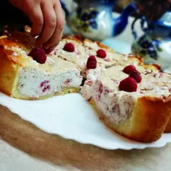 Творожный чизкейк с клубникой и малиной 🥧🍓