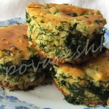 Пирожки с яйцами и зеленым луком "Моментальные"