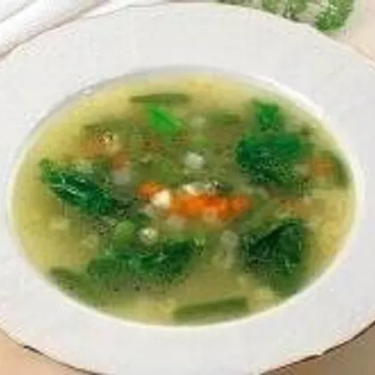 Пшённый суп с чесночком