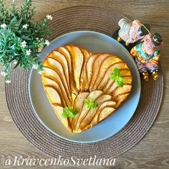 Творожная запеканка с грушами