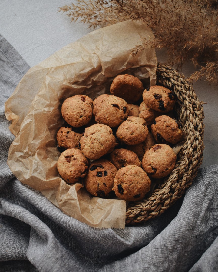 Ореховое печенье с изюмом🍪