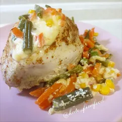 Куриные кармашки с овощами