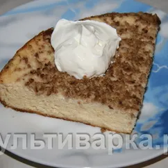 Творожная запеканка с яблоками и грецкими орехами