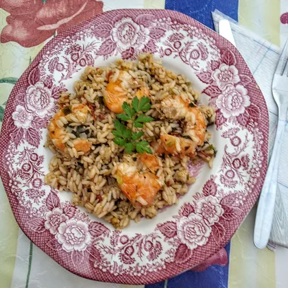 Плов с креветками