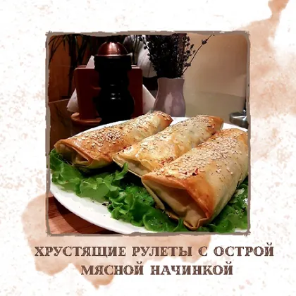 Хрустящие рулеты с острой мясной начинкой