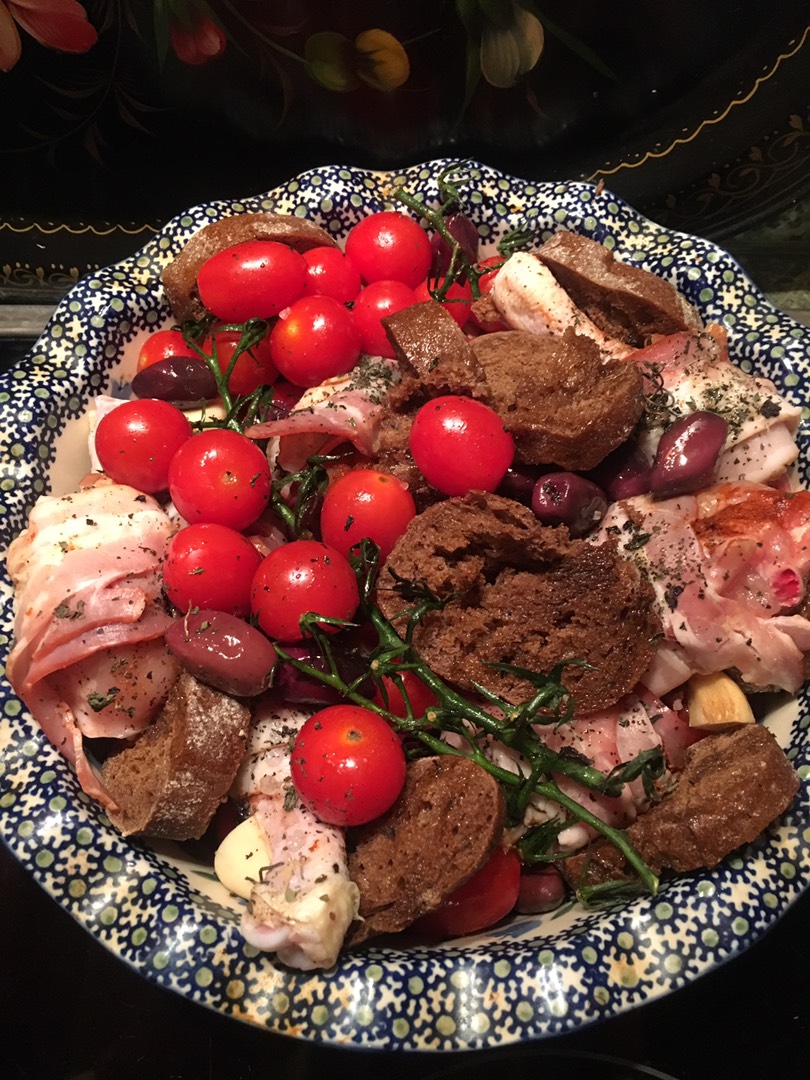 Куриные голени с черри и чиабаттой!