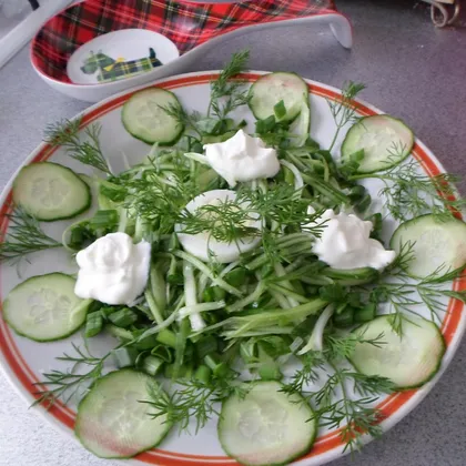 Салат из огурца с сельдереем