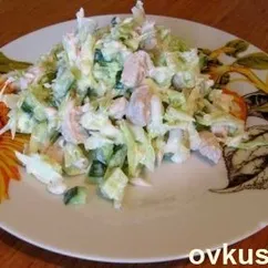 Салат с курицей и капустой