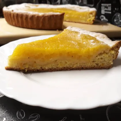 Постный пирог с апельсиново - банановой начинкой