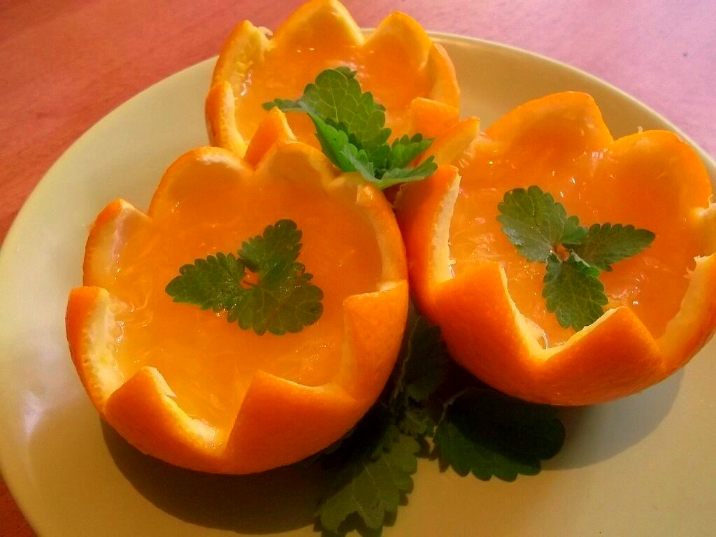 Апельсиновое желе с мякотью