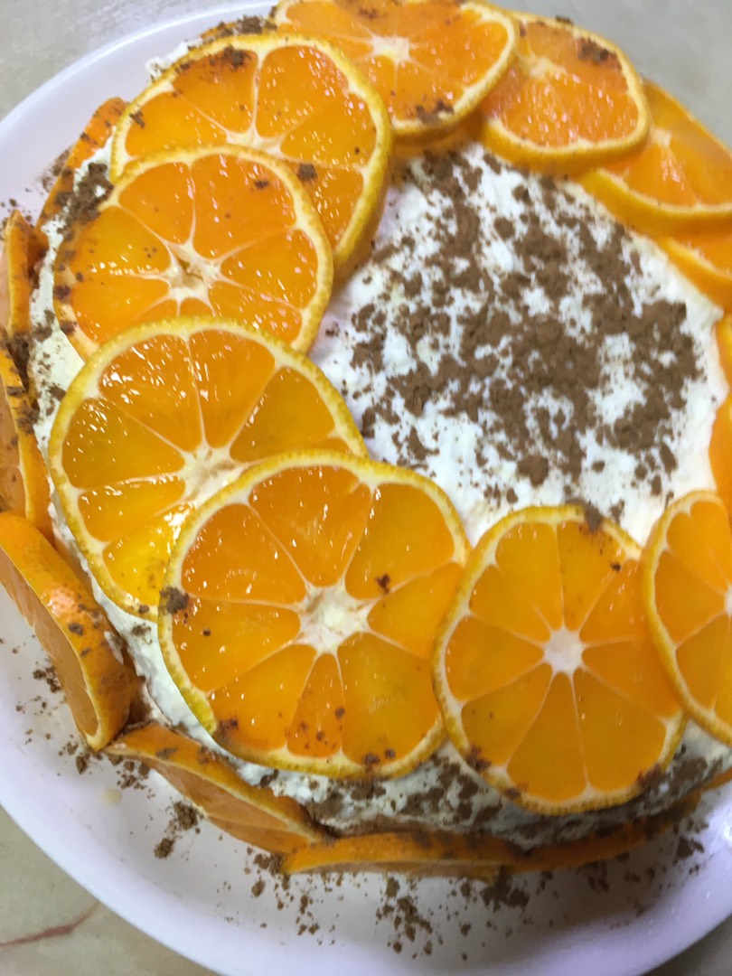 Мандариновый блинный торт👩‍🍳🍊🥞
