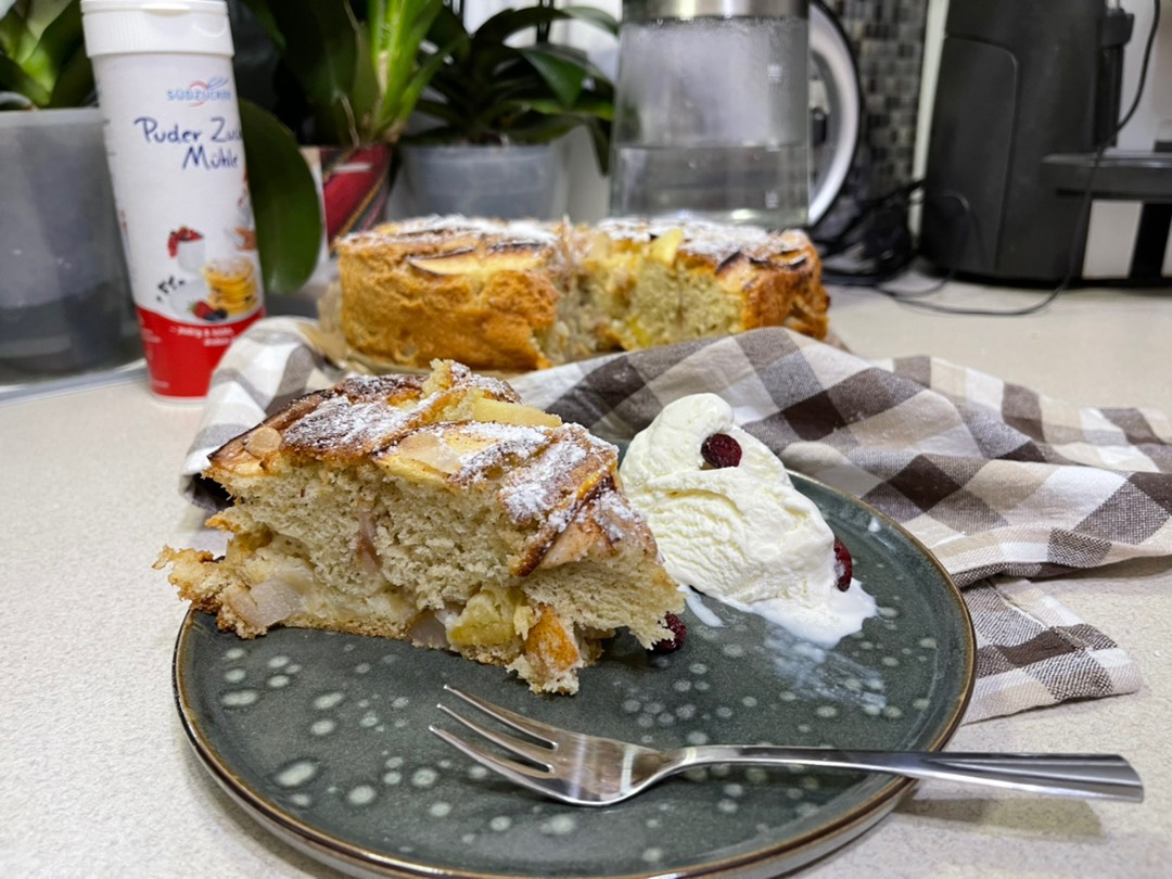 🍏🍐Шарлотка с яблоками и грушей