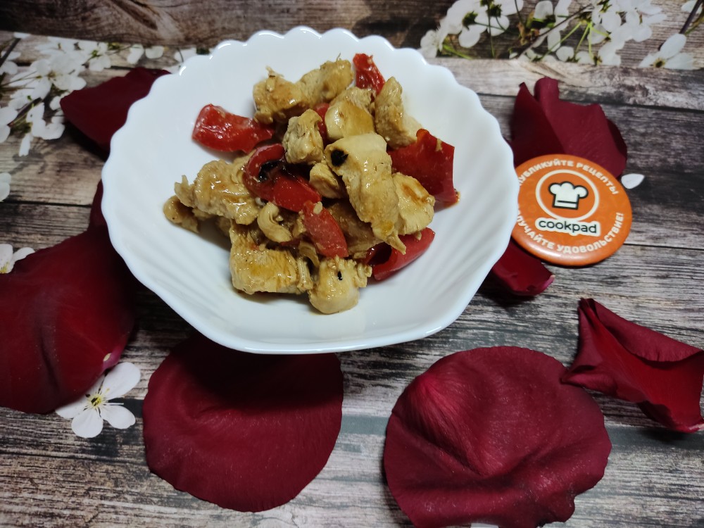 Курица с болгарским перцем
