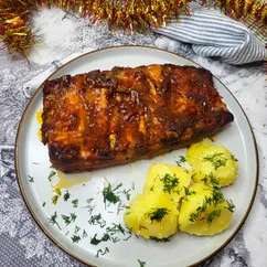 Свиные рёбра барбекю