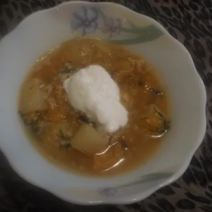 Суп из тыквы - худею за неделю (можно с грибным кубиком и картофелем)