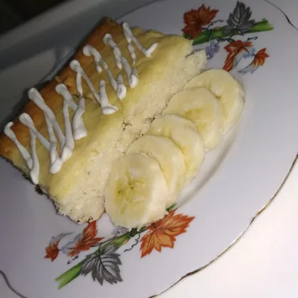 Запеканка из творога с бананом