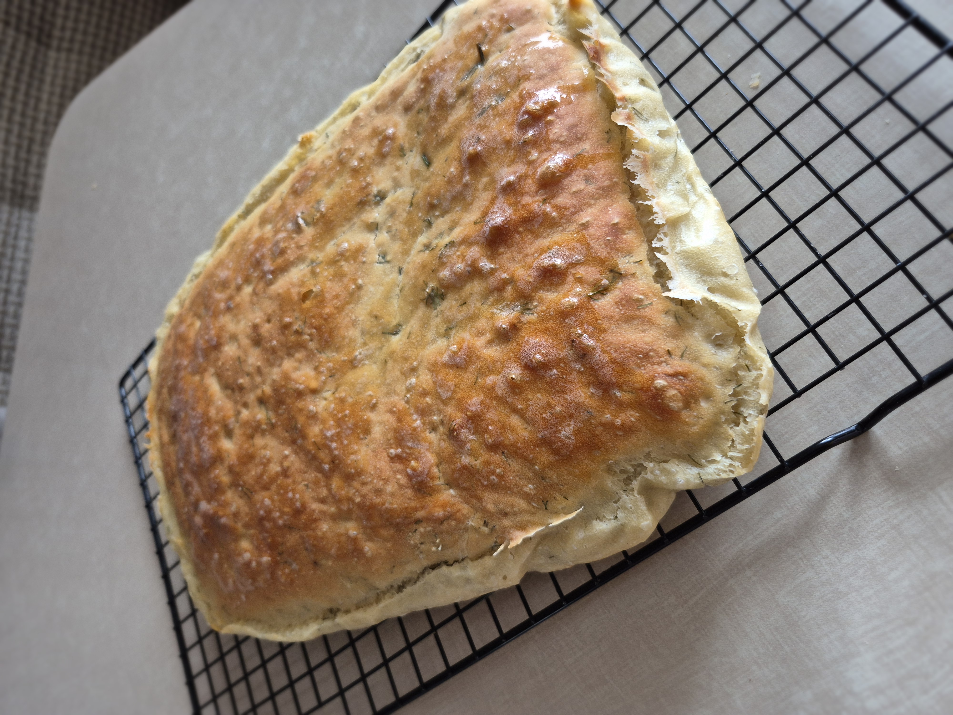 "Жидкий хлеб" с укропом