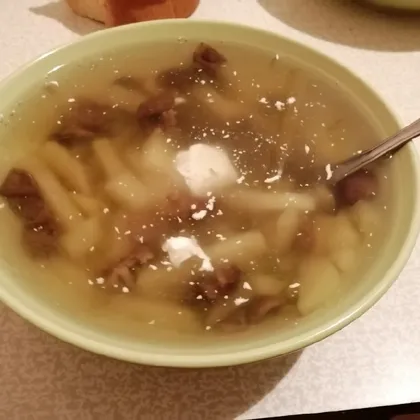 Картофельный суп с опятами