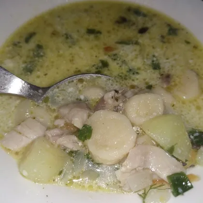 Картофельный суп с галушками