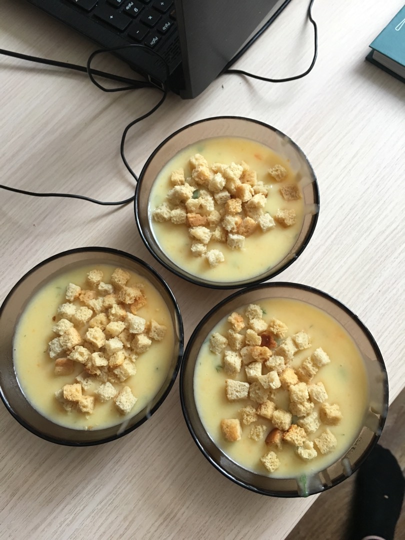 Рассказываю рецепт простого сырного крем-супа с сухариками | Вкусный Дом | Дзен