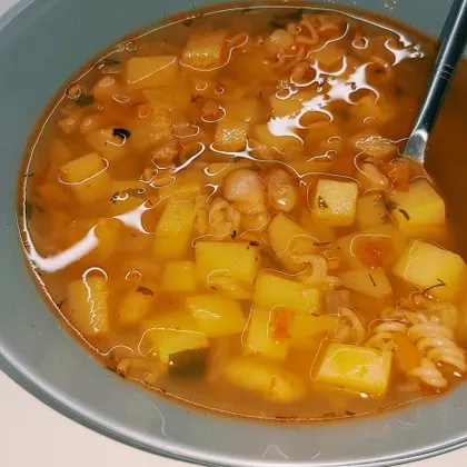 Суп с фасолью и вермишелью