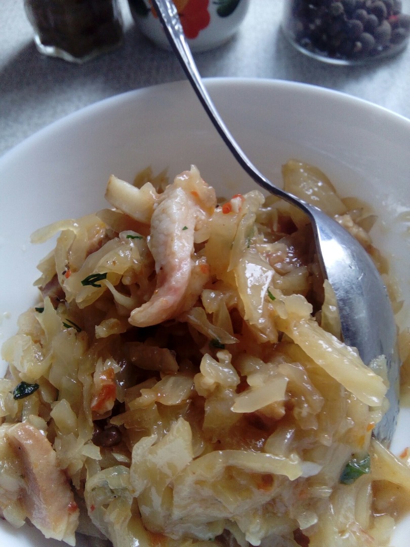 Тушеная капуста с фаршем и рисом в мультиварке — рецепт с фото пошагово