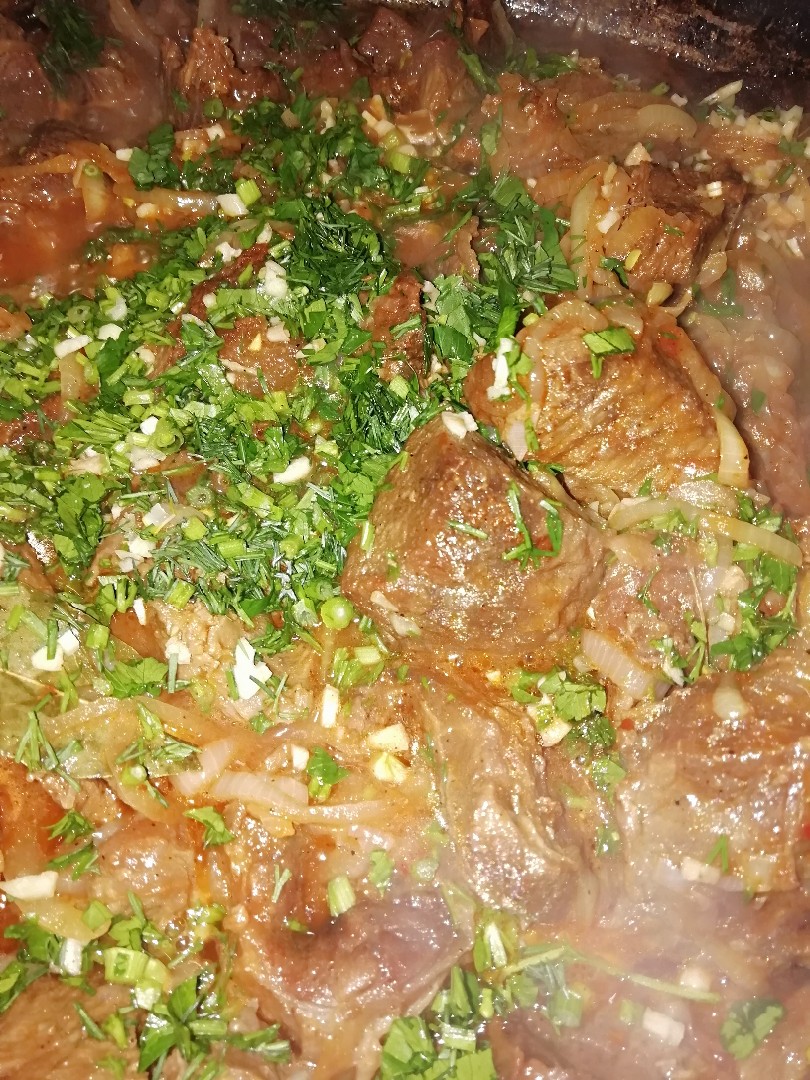 Говядина с луком