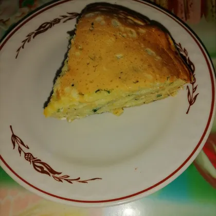 Вкусный пирог из блинов с зеленью