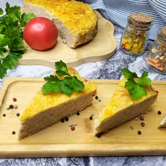 Пирог из кабачков с фаршем и рисом в духовке