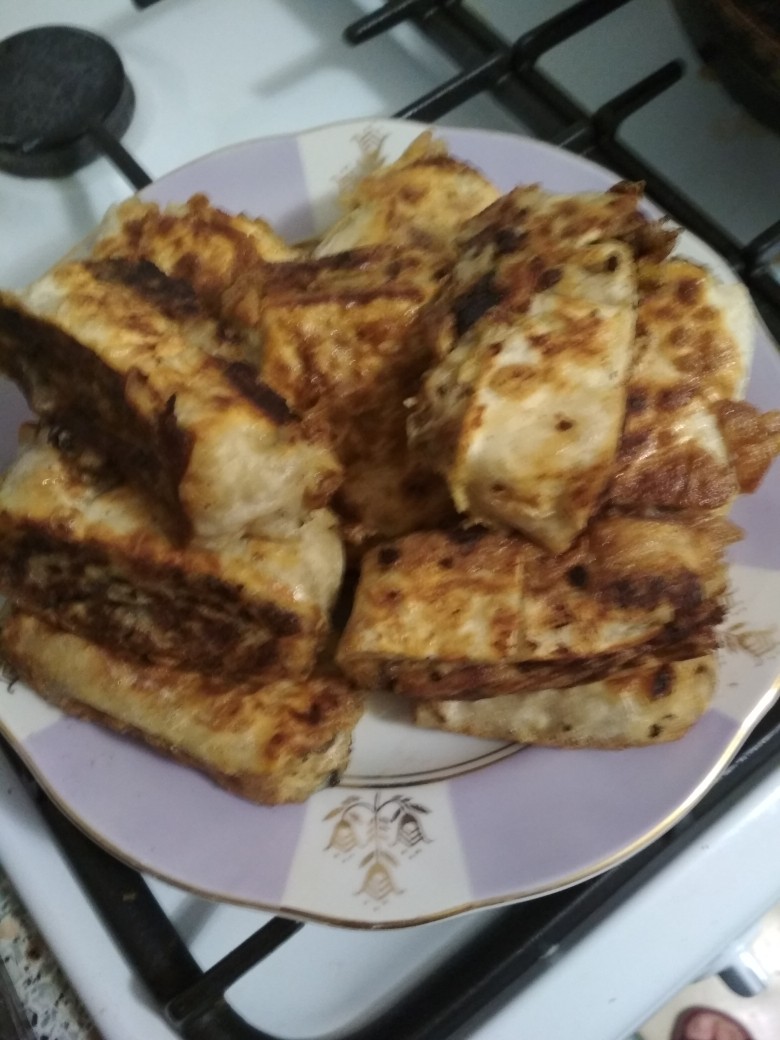 Лаваш с картошкой и грибами