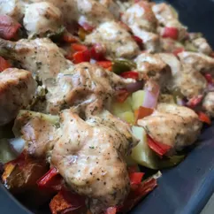 Запечённая курочка с овощами