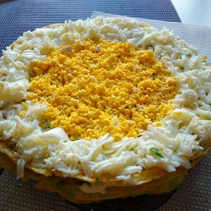 Кабачковый торт с яйцами
