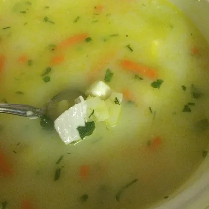 Суп сырный с куриной грудкой по-французски #Кулинарныймарафон