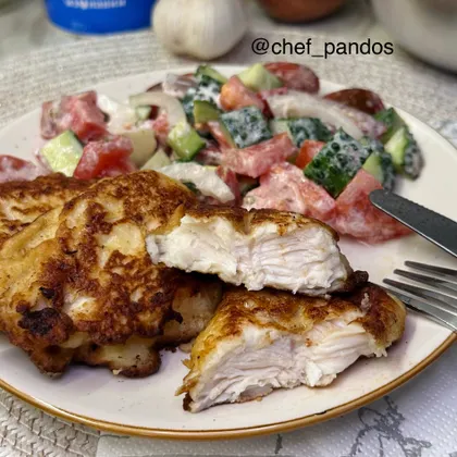 Куриное филе в луковом кляре