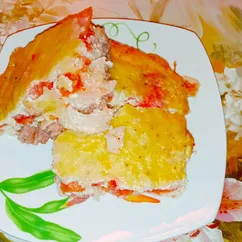 🥓Запеканка из фарша с сыром и помидорами