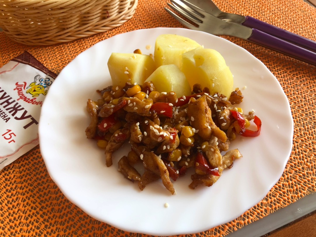 Куриное филе в азиатском стиле 🌶🌽🥢