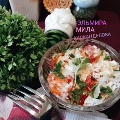 Салат из дайкона с помидорами