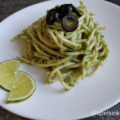 Спагетти с соусом из авокадо и брокколи #ПП