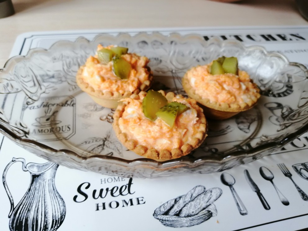 Тарталетки из тыквы и огурца