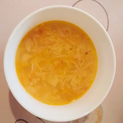 Детский суп с вермишелью